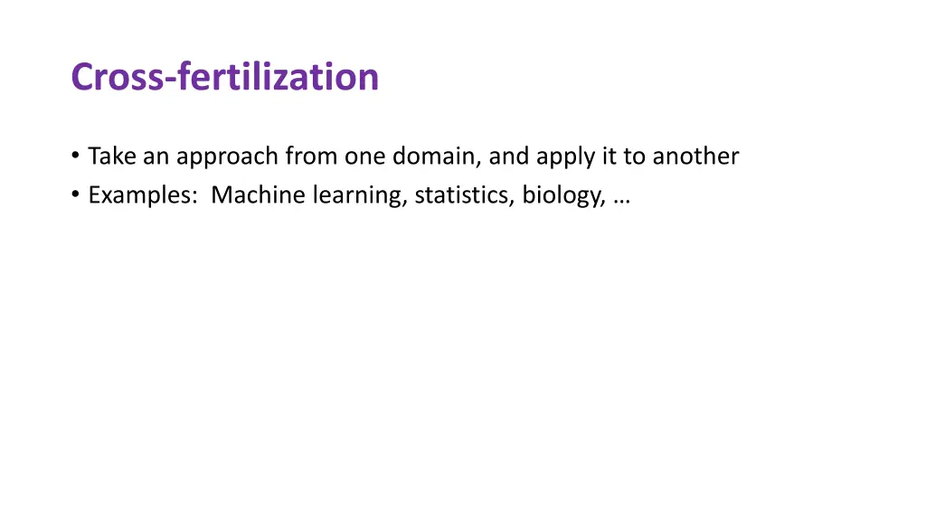 cross fertilization