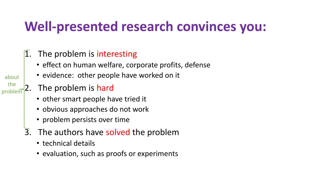 well presented research convinces you