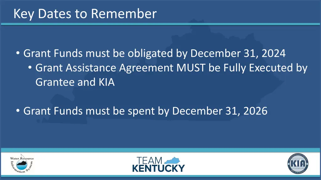 key dates to remember