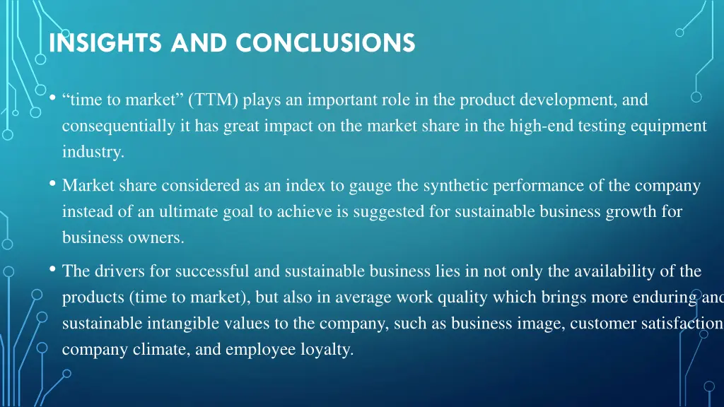 insights and conclusions