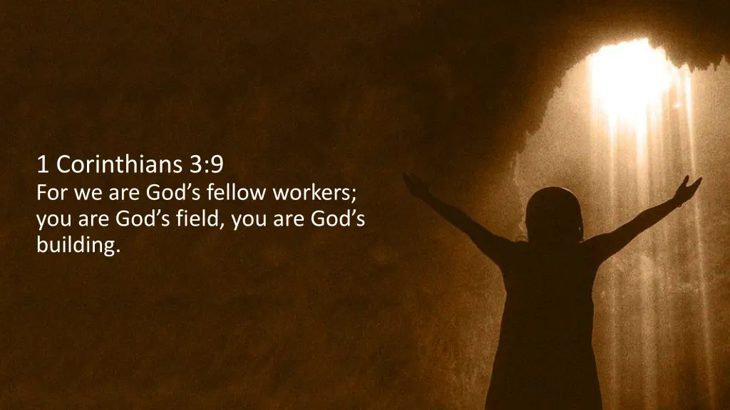 1 corinthians 3 9 for we are god s fellow workers