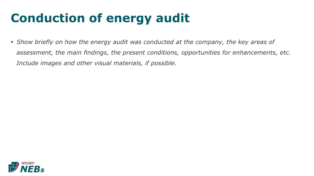 conduction of energy audit