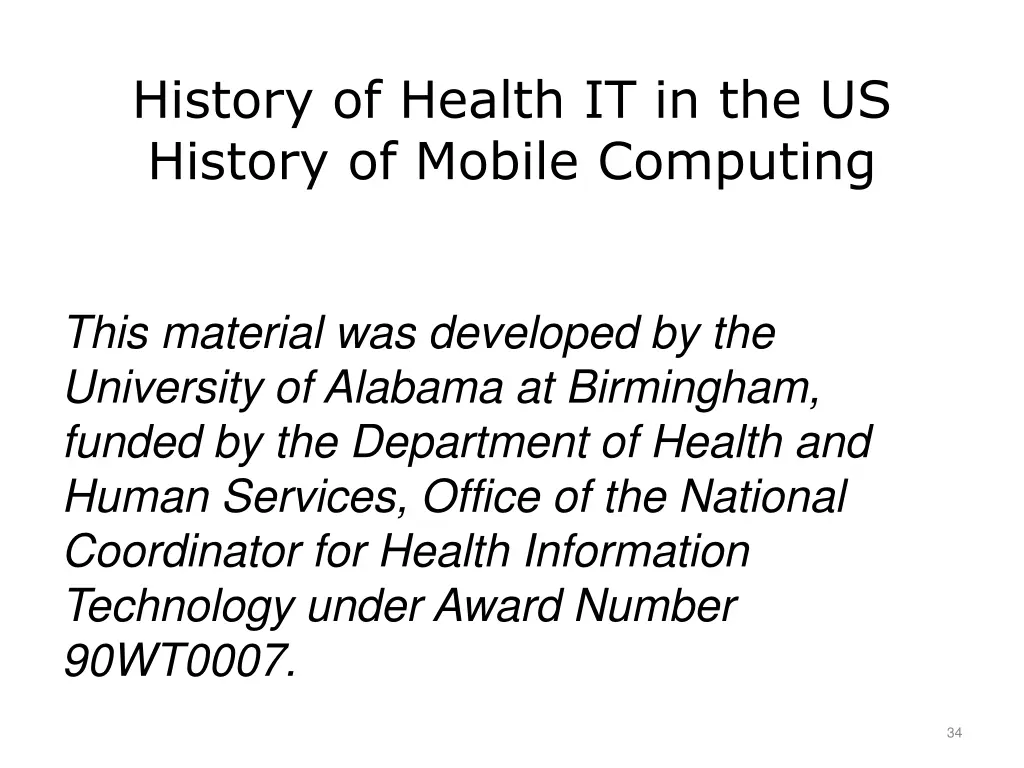 history of health it in the us history of mobile
