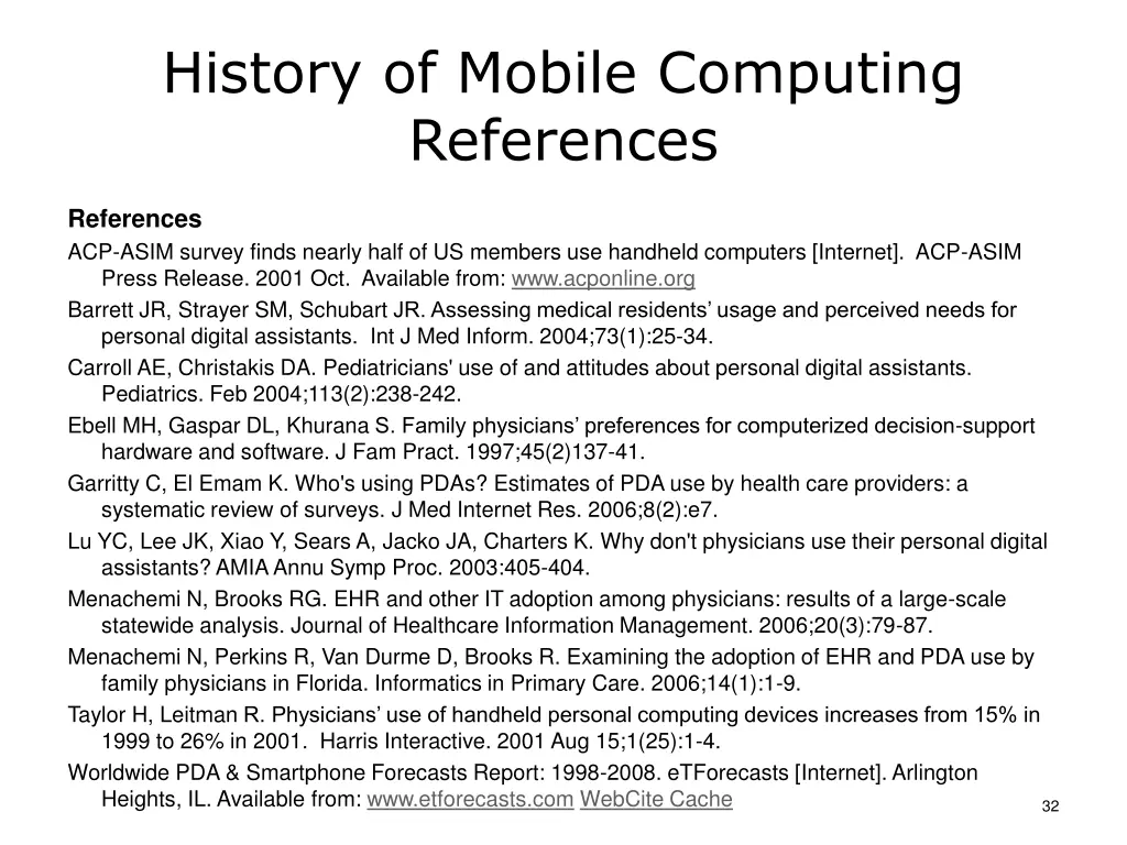 history of mobile computing references