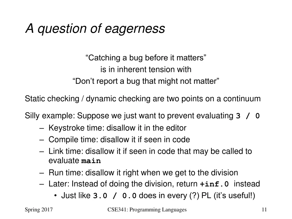a question of eagerness