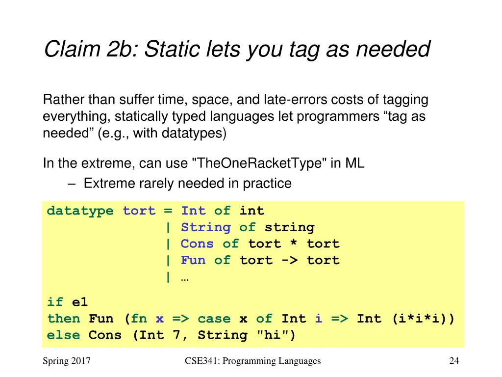 claim 2b static lets you tag as needed