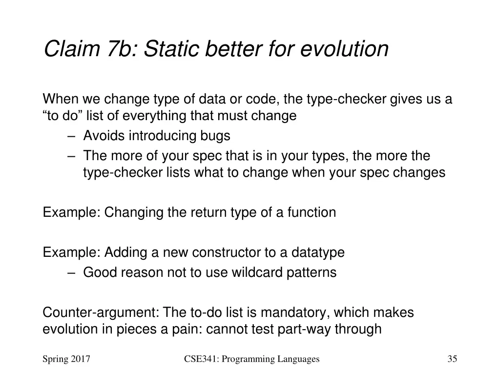 claim 7b static better for evolution