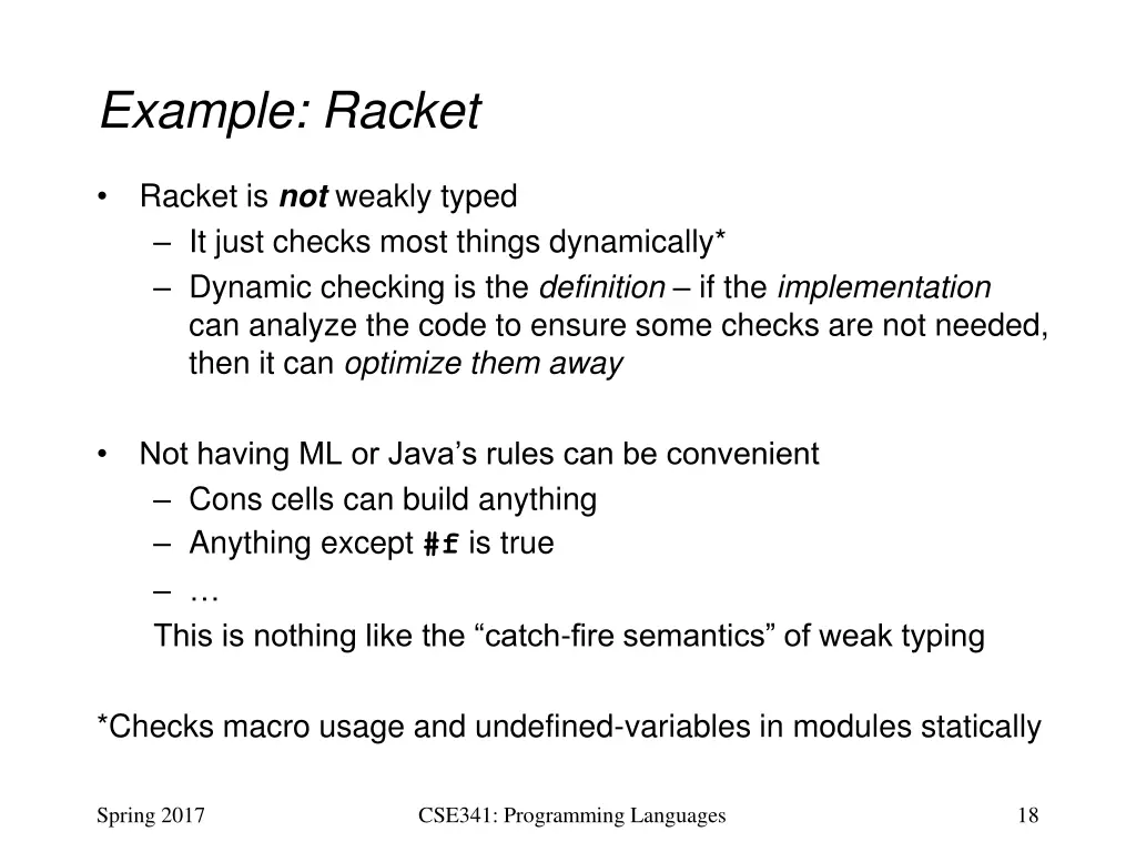 example racket