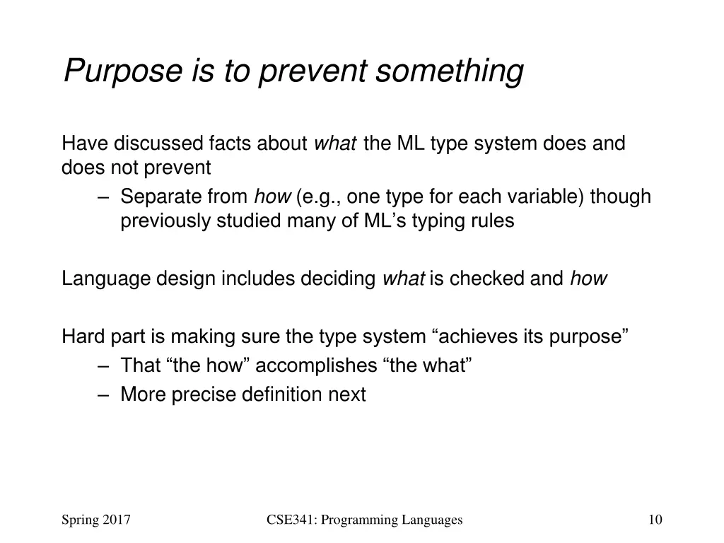 purpose is to prevent something