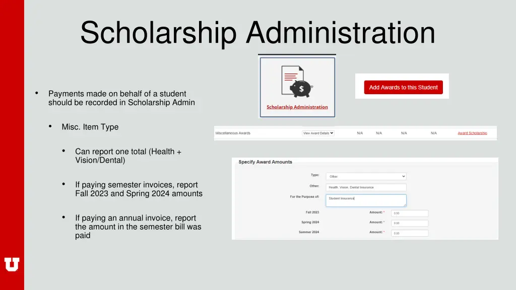 scholarship administration