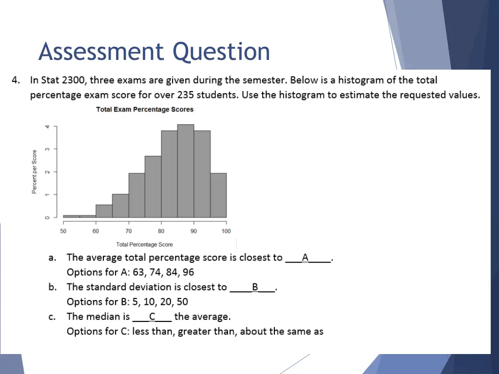 assessment question