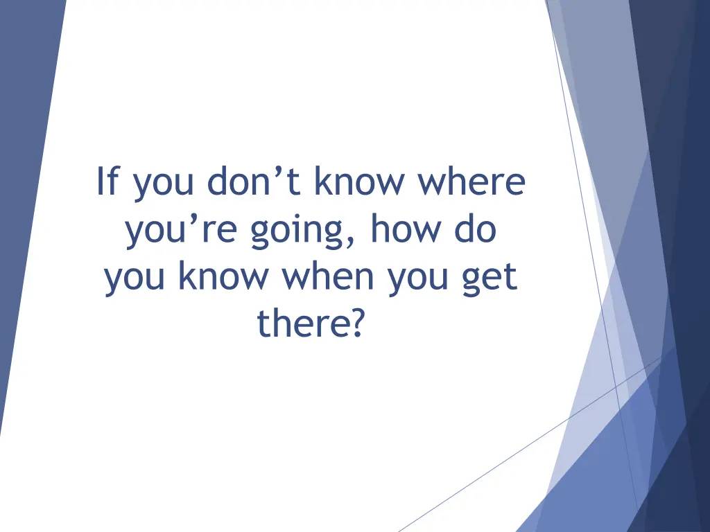if you don t know where you re going