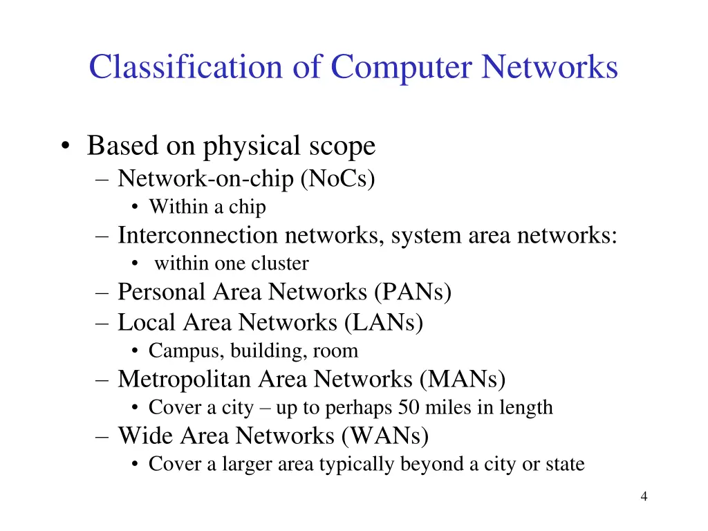 classification of computer networks