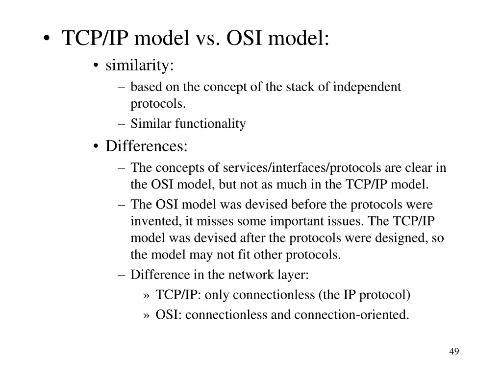 tcp ip model vs osi model similarity based