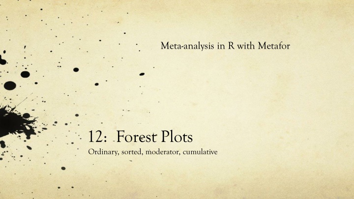 meta analysis in r with metafor