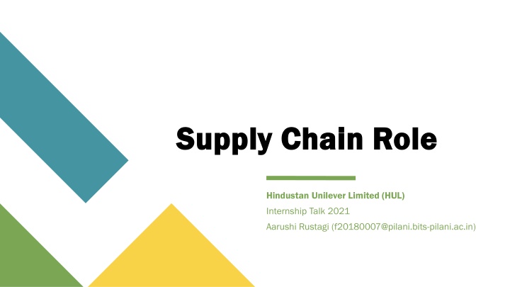 supply chain role supply chain role