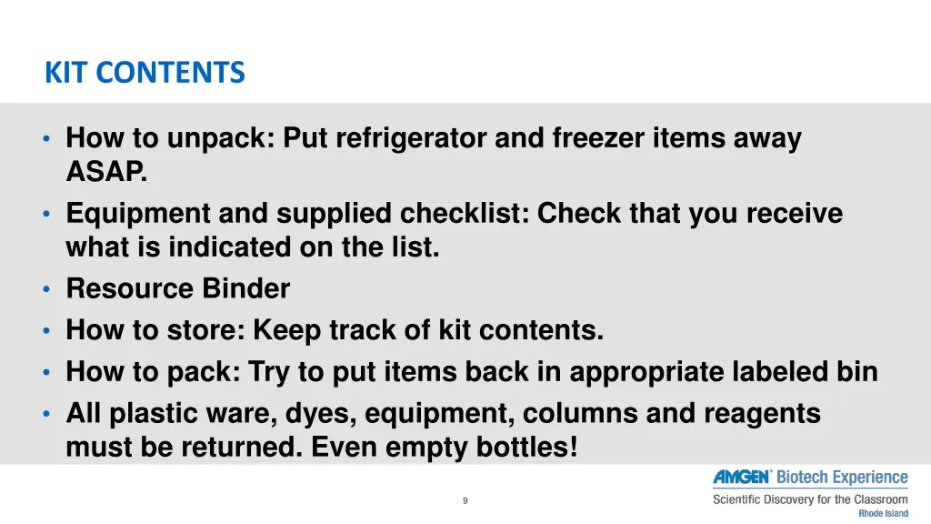 kit contents