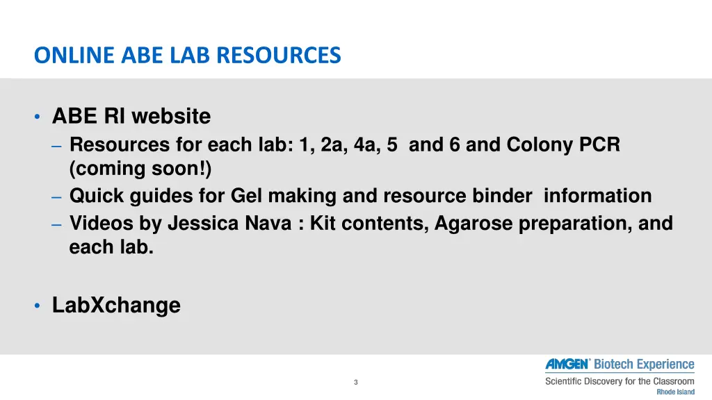 online abe lab resources