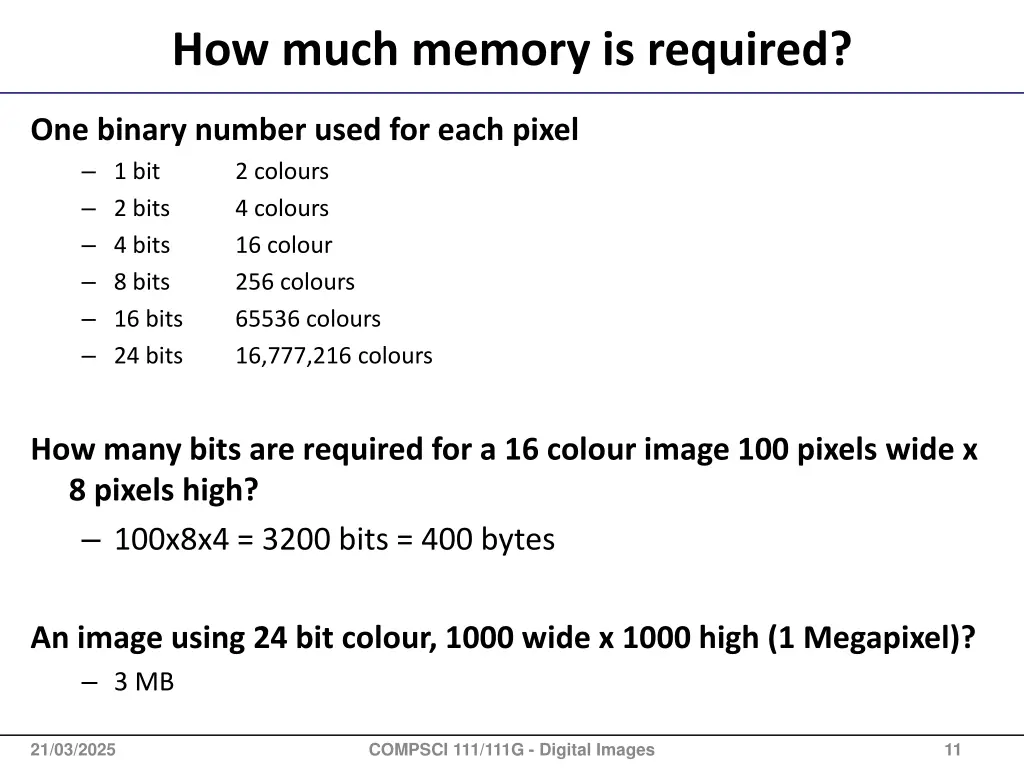 how much memory is required