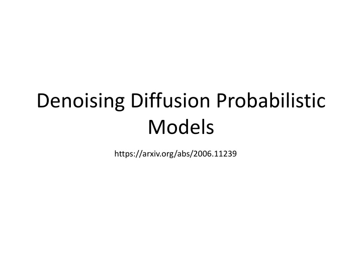 denoising diffusion probabilistic models