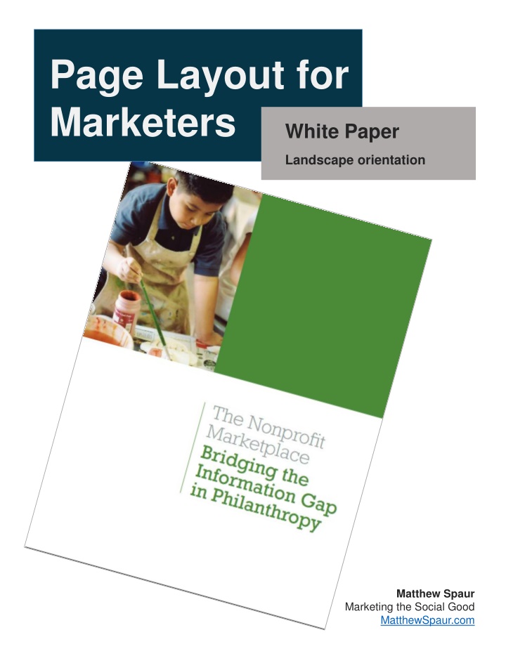 page layout for marketers