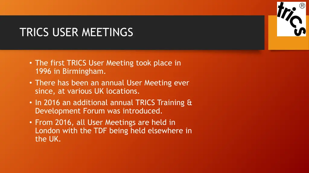 trics user meetings
