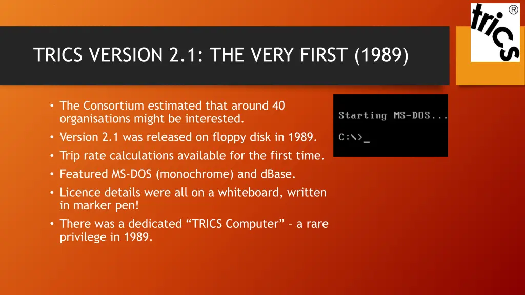 trics version 2 1 the very first 1989