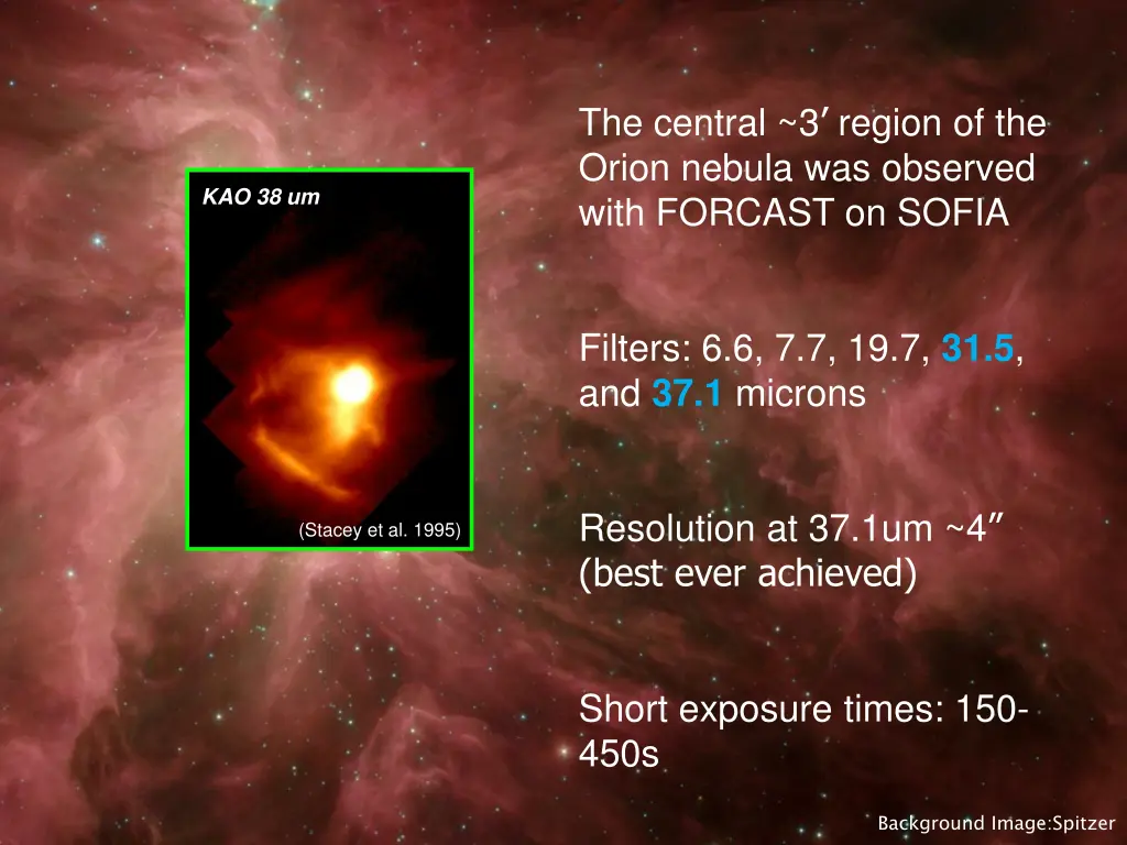 the central 3 region of the orion nebula 1