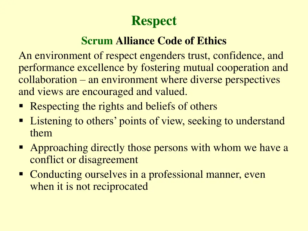 respect