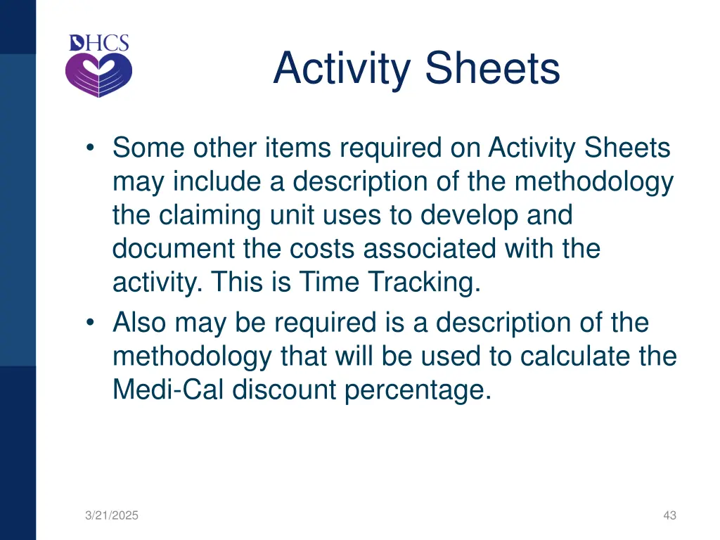 activity sheets