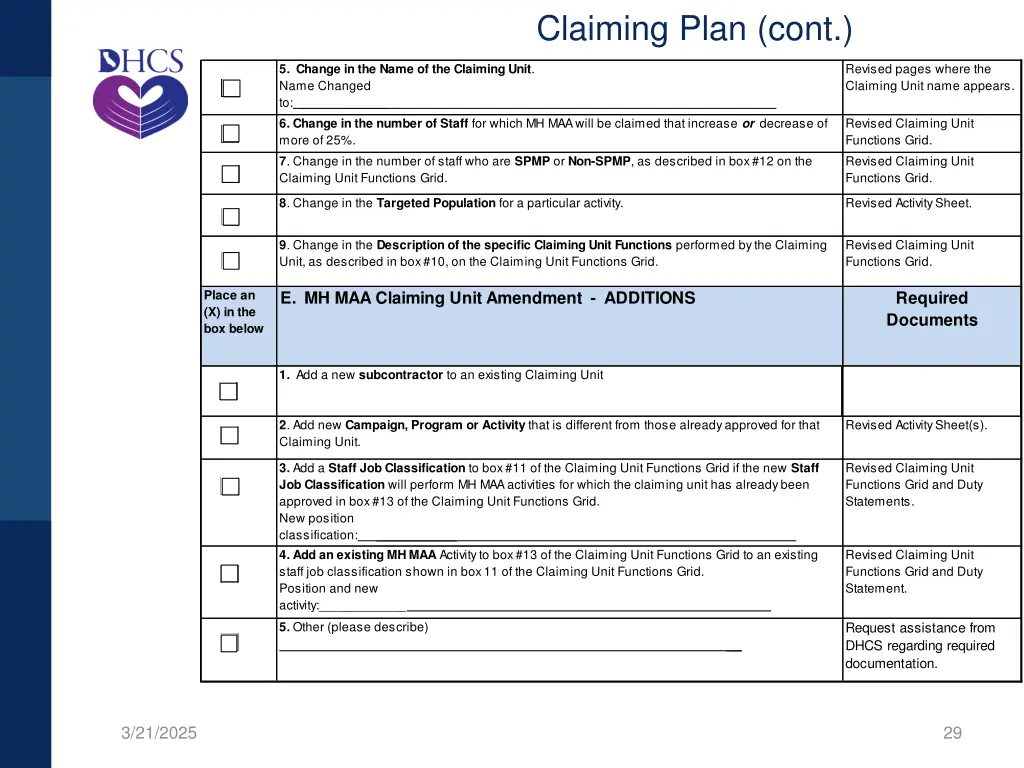 claiming plan cont 1