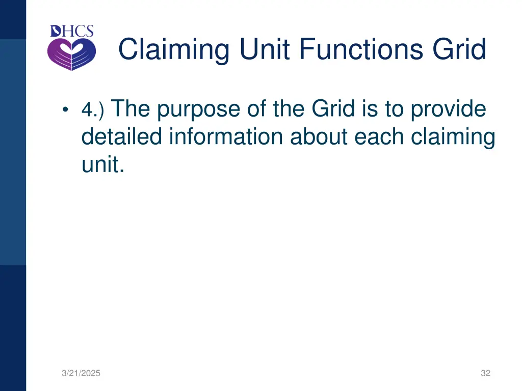 claiming unit functions grid