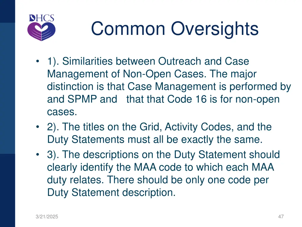 common oversights