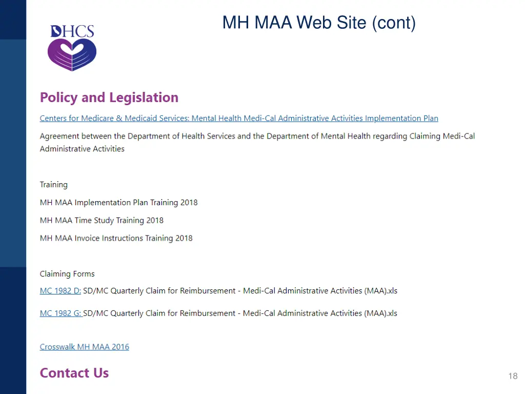 mh maa web site cont