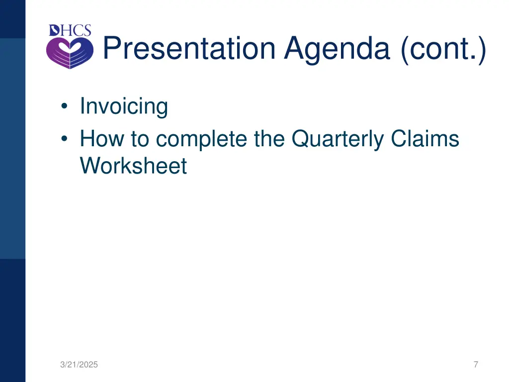 presentation agenda cont 1
