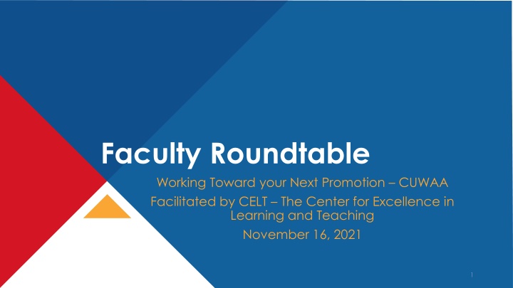 faculty roundtable working toward your next