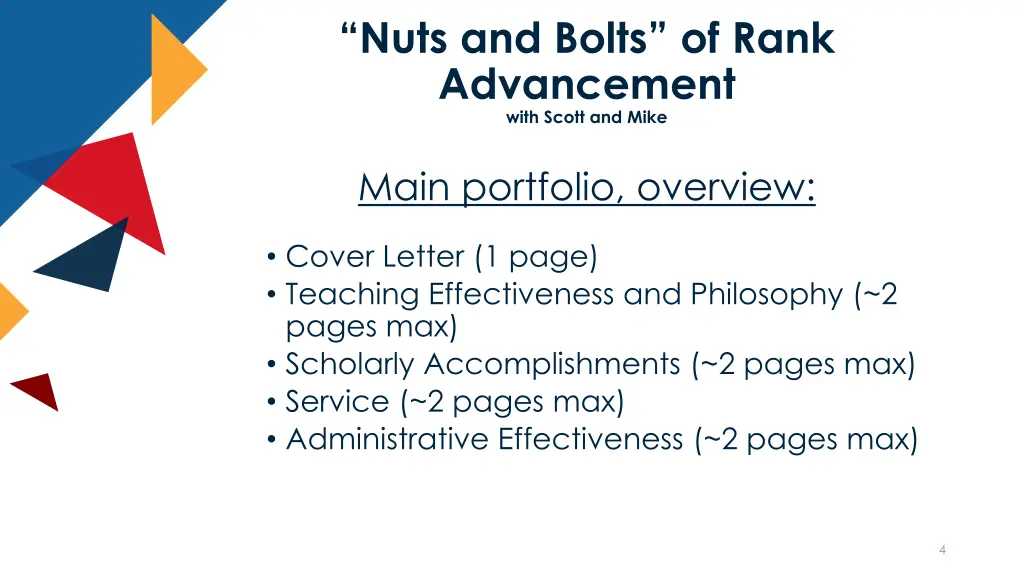 nuts and bolts of rank advancement with scott