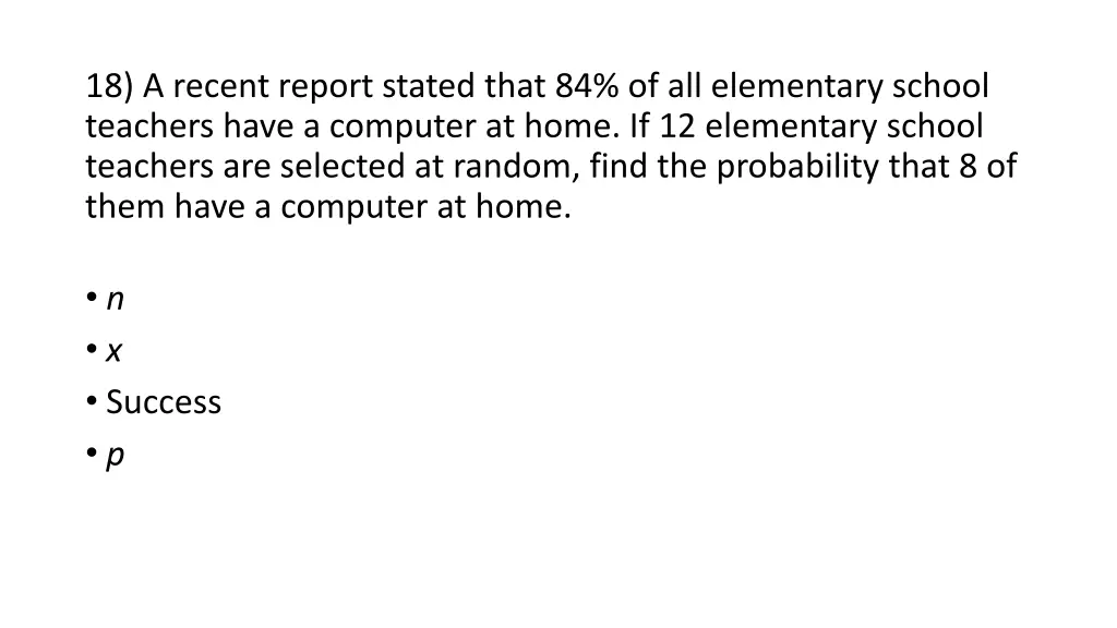 18 a recent report stated that