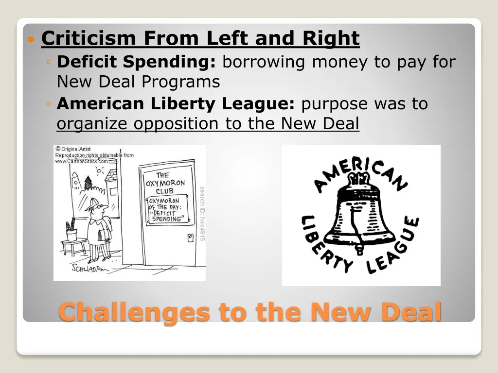 criticism from left and right deficit spending