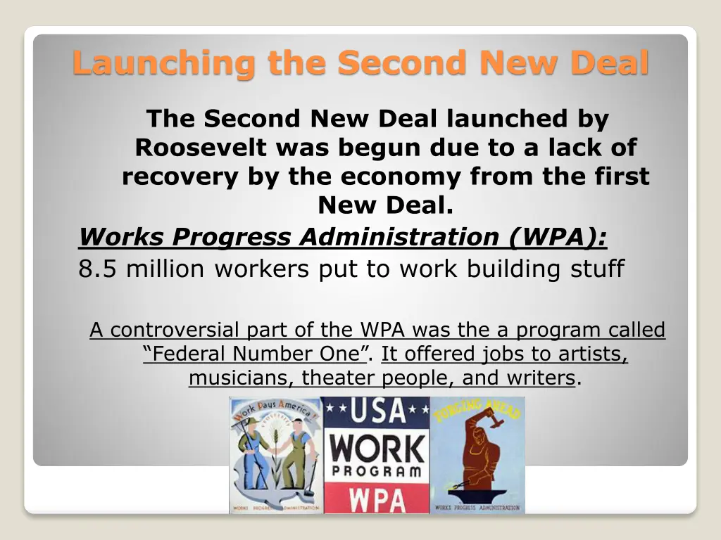 launching the second new deal