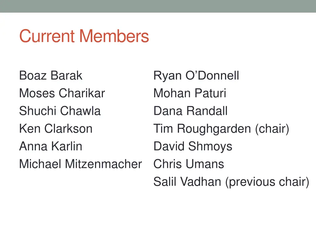 current members