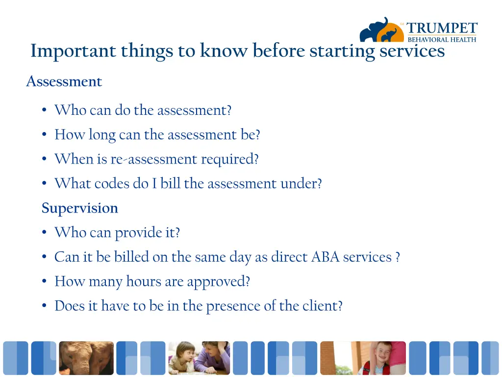 important things to know before starting services