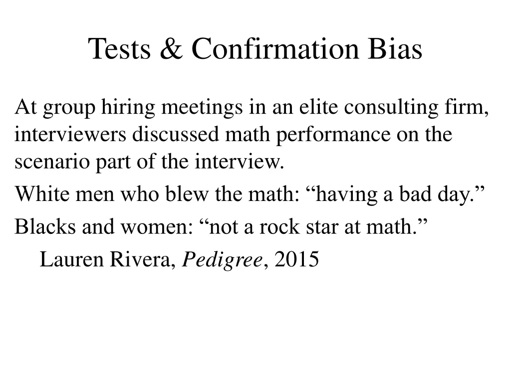 tests confirmation bias