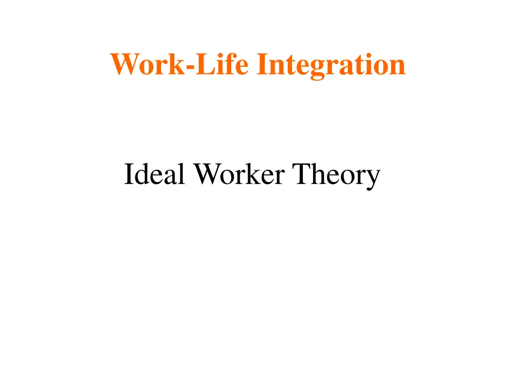 work life integration