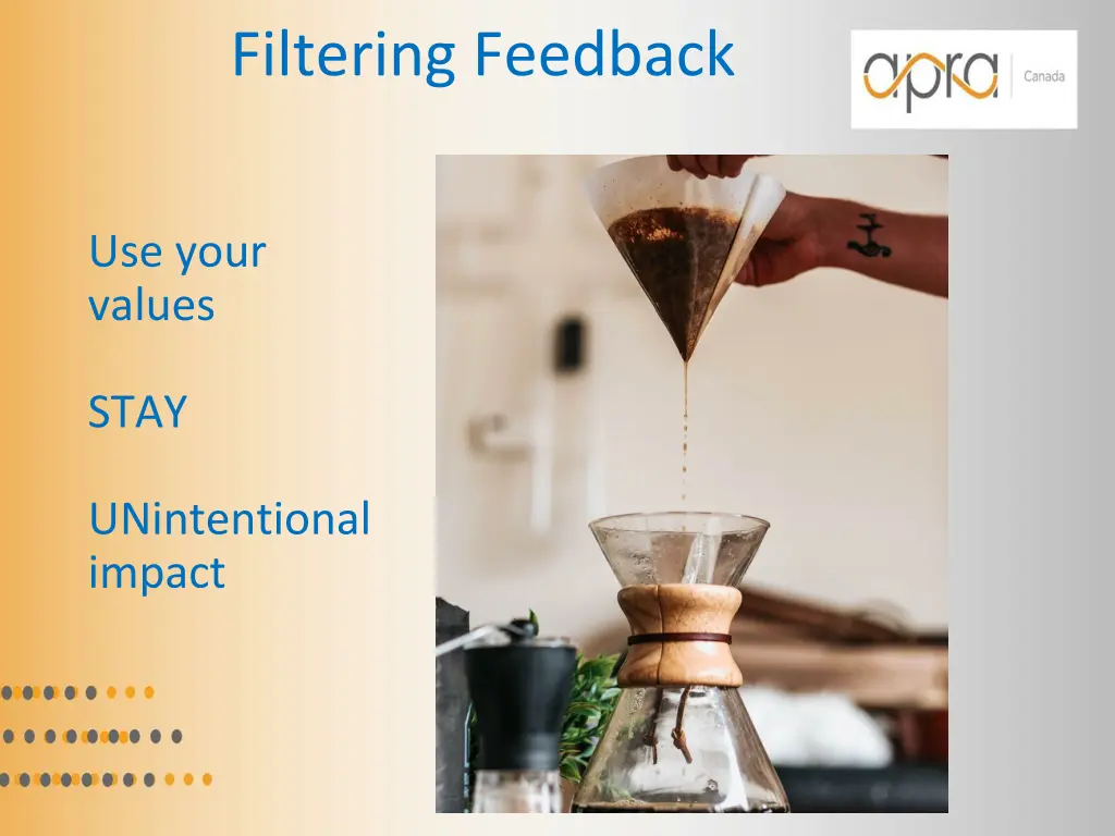 filtering feedback