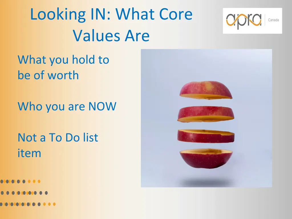 looking in what core values are