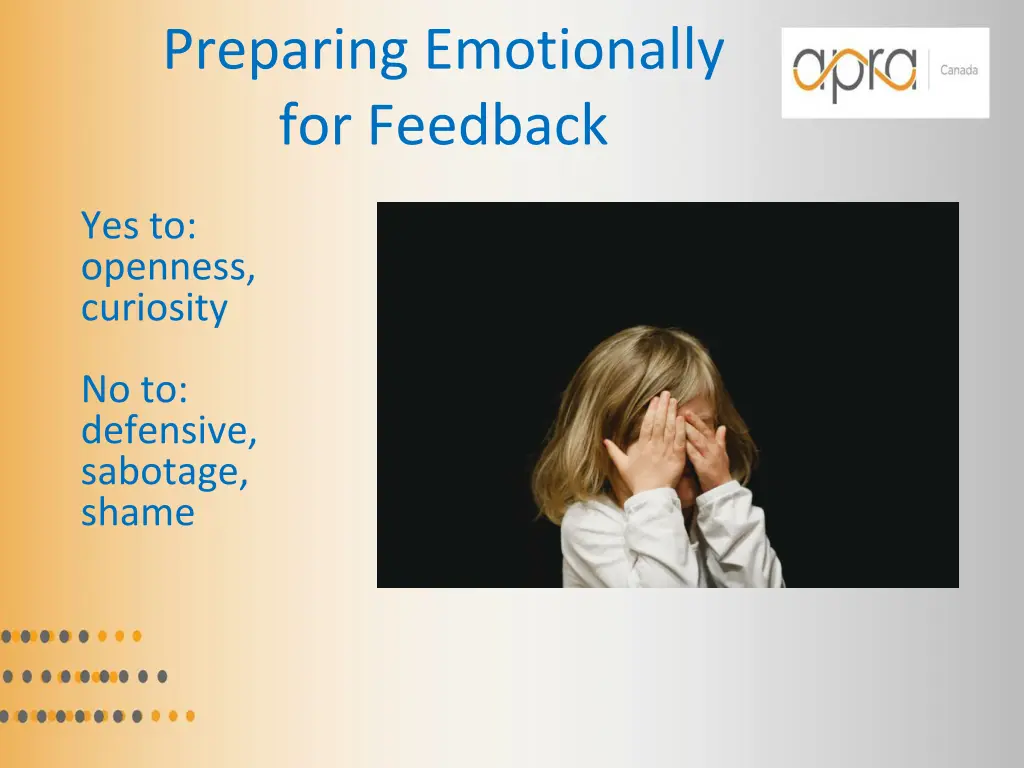 preparing emotionally for feedback