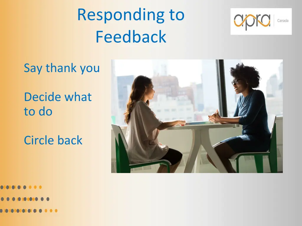 responding to feedback