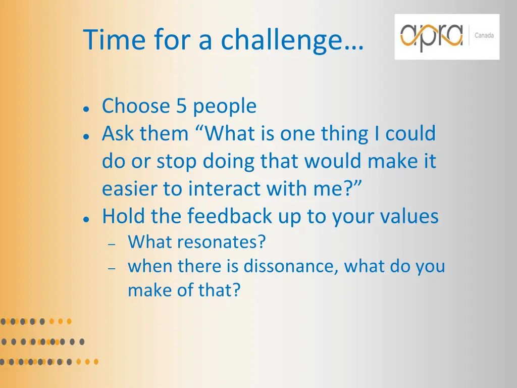 time for a challenge