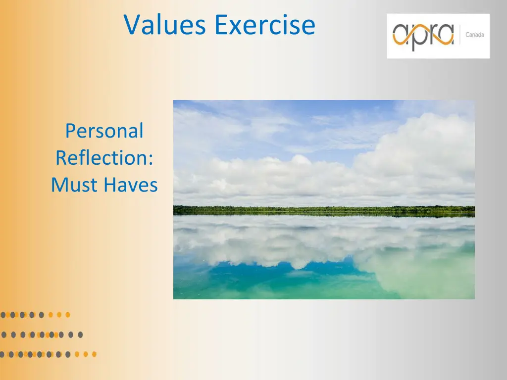 values exercise 3